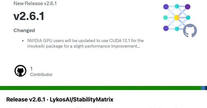 Stability Matrixが最新版 v2.6.1にアップデート