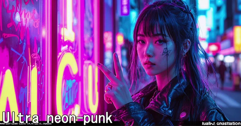 #広告業界で使えるAI！ Stable Image Ultraテクニック(1)「Neon-Punk」でファッショナブルな個性とインパクトを
